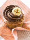 Schoko-Bananen-Cupcake — Stockfoto