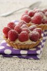 Homemade Raspberry tartlets — Stock Photo