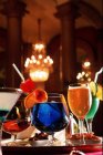 Colourful array of cocktails — Stock Photo