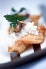 Prawn tempura with rice — Stock Photo