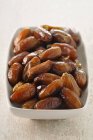 Box of dried Dates — Stock Photo