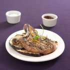 Veal chop with zests — Stock Photo