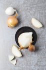 Varias cebollas frescas - foto de stock