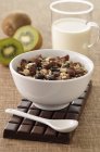 Oatmeal chocolate muesli — Stock Photo