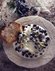 Dessert aux myrtilles rafraîchissant — Photo de stock