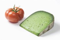 Pesto-flavored Tomme — Stock Photo