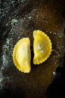 Fresh raviolis, closeup shot — Stock Photo