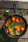 Omelette à une casserole aux poivrons — Photo de stock