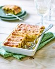 Cannelloni filled with savoy cabbage — Stock Photo