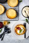 Lemon and Goats Cheese Tart with Aniseed Pastry — Photo de stock