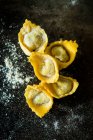 Fresh tortellini, closeup shot — Stock Photo