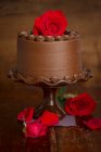 Крупным планом вкусный шоколадный торт — стоковое фото