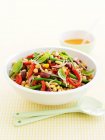 Mixed bean salad with tomato dressing — Stock Photo