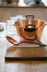 A copper pot for making jam — Stock Photo