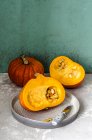 Fresh pumpkin, healthy eating concept-selective focus — Stock Photo
