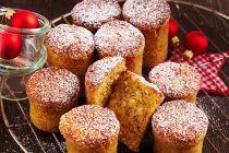 Muffin natalizi, primo piano — Foto stock