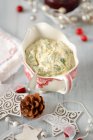 A herb and caper mayonnaise for Christmas roasts — Stock Photo