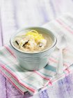 Rice pudding with vanilla and lemon zest (Spain) — Stock Photo