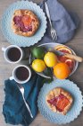 Galettes with oranges and blood oranges — Stock Photo