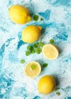 Citrons frais et menthe — Photo de stock