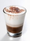 Marocchino (café especial con espresso, chocolate y espuma de leche) - foto de stock