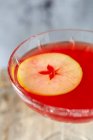 A Jack Rose cocktail made with Lairds Apple Jack Brandy, grenadine and lemon juice — Stock Photo