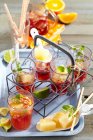 Summer cocktail with lemon, ice and cream — Stock Photo