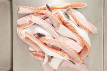 Raw salmon fillets for making fish stock — Fotografia de Stock
