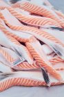 Raw salmon fillets for making fish stock — Foto stock