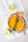 Vegano sopa de hinojo con anacardos - foto de stock