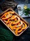 Baked salmon with spices and herbs — Stock Photo