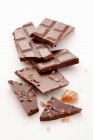 Schokolade mit Himalaya-Salz — Stockfoto