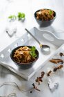 Risotto with dried mushrooms — Stock Photo
