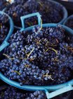 Uvas frescas maduras num mercado — Fotografia de Stock