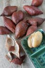 Salak on a wooden board — Stock Photo