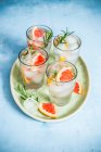 Gin and tonic with grapefruit and rosemary — Stock Photo