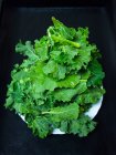 Pile de feuilles de salade fraîche sur l'assiette — Photo de stock