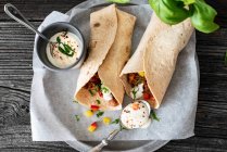 Burritos with beef and beans — Stock Photo