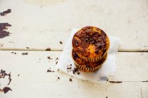 Homemade pumpkin chocolate muffins — Stock Photo