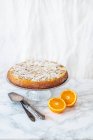 Mehlloser Orangen- und Mandelkuchen — Stockfoto