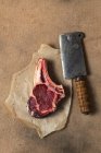 Raw rib eye steak — Stock Photo