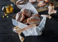 Close-up shot of delicious Mini stollen for gifting — Stock Photo