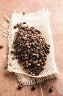 Знімок смажених кавових бобів. — стокове фото