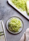 Zoodles - Low carb zucchini noodles — Stock Photo