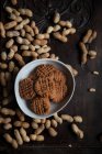 Печенье из арахисового масла, вид сверху — стоковое фото