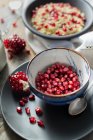 Masfuf (sweet couscous with pomegranate seeds, Tunisia) — Stock Photo
