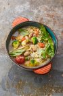 Italian minestrone vegetable soup — Stock Photo