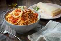 Spaghetti con salsa di pomodoro — Foto stock
