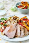 Roast Lamb with vegetables — Stock Photo