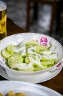 Cucumber and onions coratian salad — Stock Photo